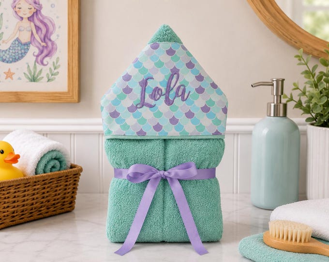 Monogrammed Hooded Baby Towel: Custom Embroidered Gift