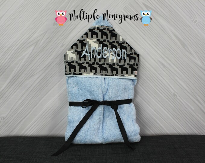 Monogrammed Hooded Baby Towel: Custom Kids Bath Towel