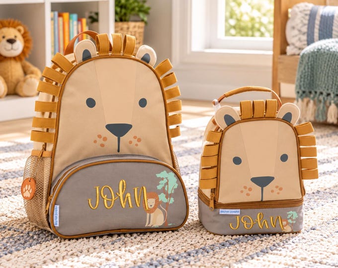 Children's Sidekick Backpack and Lunchpal Set: Embroidery Personalization 