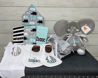 I Want It All Baby Gift Basket, Custom for boy or girl, baby shower gift, new baby present, monogrammed baby gift basket