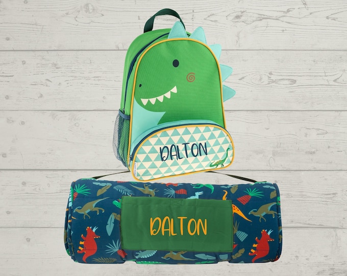 Children's Nap Mat and Sidekick Backpack. Embroidery Personalization included.