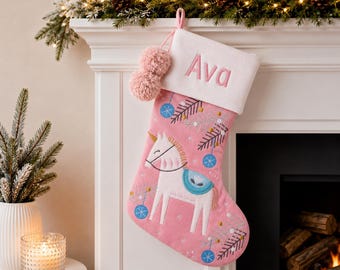 Personalized Christmas Stocking with name embroidered