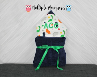 Monogrammed Hooded Baby Towel: Custom Embroidered Kids Bath Towel