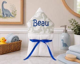 Monogrammed Hooded Baby Towel: Custom Embroidery, Full Size