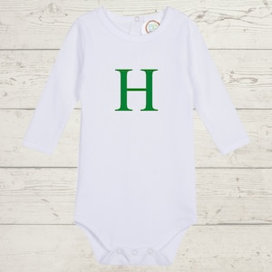 Embroidery Monogrammed Bodysuit for Baby Boy with long sleeves