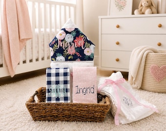 The Blessed Baby Gift Basket, Custom for boy or girl, baby shower gift, new baby present, monogrammed baby gift basket
