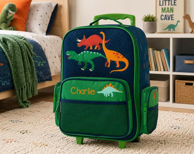 Children's Rolling Luggage: Carry-On Size, Embroidery Personalization