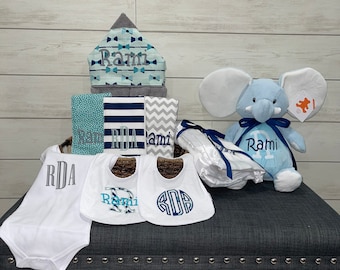 I Want It All Baby Gift Basket, Custom for boy or girl, baby shower gift, new baby present, monogrammed baby gift basket