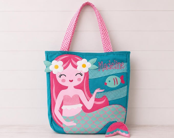 Children's Beach Bag and Sand Toys with Embroidery Personalization