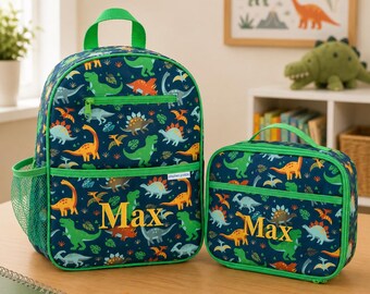 Junior Backpack and Lunchbox Set with Embroidery Personalization