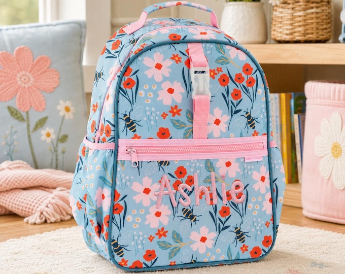 Embroidered Kids Backpack: Personalized School Bag
