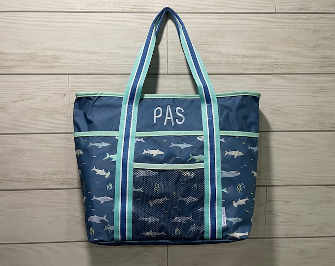Children's Beach Tote with Embroidery Personalization