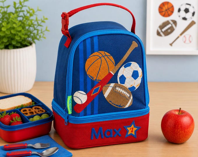 Personalized Childrens Lunchbox with Embroidery Personalization - Lunch Pal for Kids