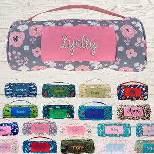 Personalized Nap Mat: Attached Pillow & Minky Blanket, Daycare Essential