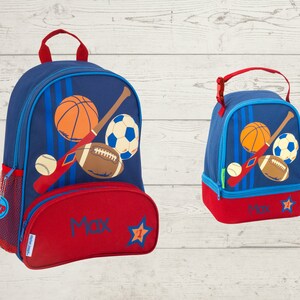 Ensemble sac à dos et déjeuner pour enfants avec broderie personnalisée