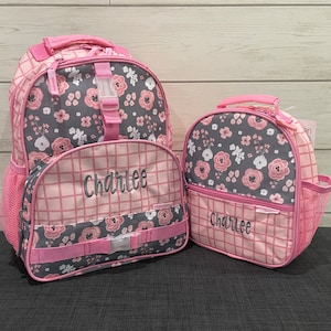 Children's All Over Print Backpack and Lunchbox Set Stephen Joseph with Embroidery Personalization