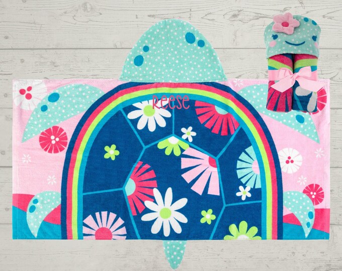Children's Hooded Beach Towel FREE Personalization Embroidery