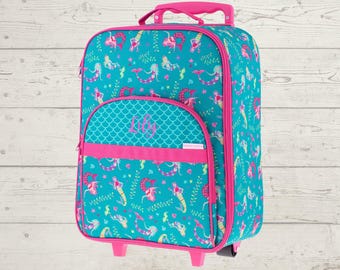 Children's All Over Print Rolling Luggage: Embroidery Personalization