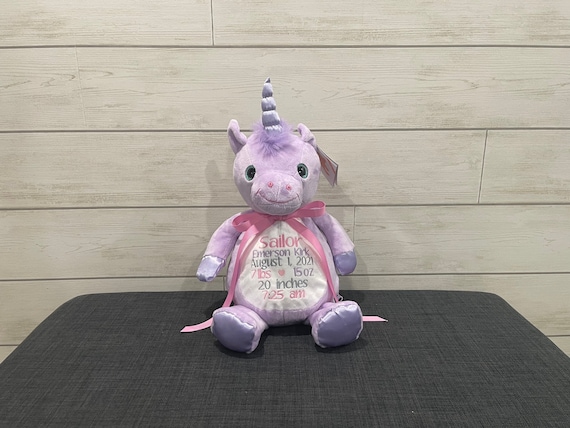 Personalized Stuffed Animal - Perfect Gift for Baby Showers Baptisms Adoptions Birthdays - Unique and One-of-a-kind Keepsake
