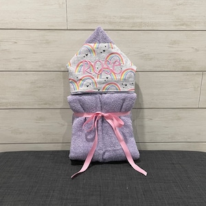 Monogrammed Hooded Baby or Kids Towel. Custom made to order for boy or girl. Perfect baby shower or birthday gift.