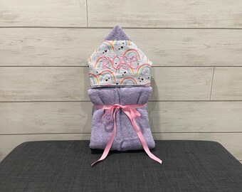 Monogrammed Hooded Baby Towel: Custom Embroidered Kids Bath Towel