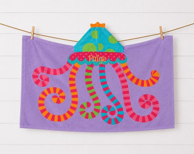 Children's Hooded Beach Towel FREE Personalization Embroidery
