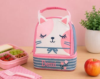 Personalized Childrens Lunchbox with Embroidery Personalization - Lunch Pal for Kids