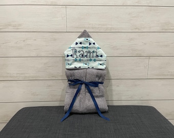 Monogrammed Hooded Baby Towel: Custom Embroidered Kids Bath Towel
