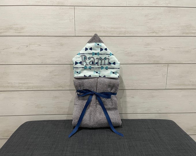 Monogrammed Hooded Baby Towel: Custom Embroidered Kids Bath Towel