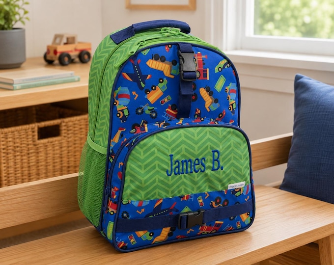 Embroidered Kids Backpack: Personalized School Travel Bag