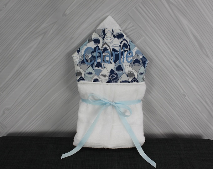 Monogrammed Hooded Baby Towel: Custom Fabric & Font