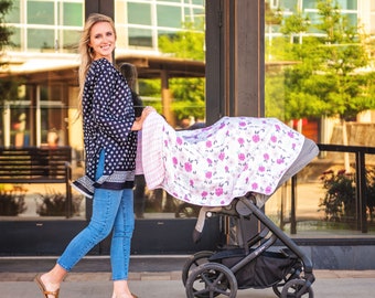 Couverture de Poussette en Mousseline pour Bébé à Personnaliser