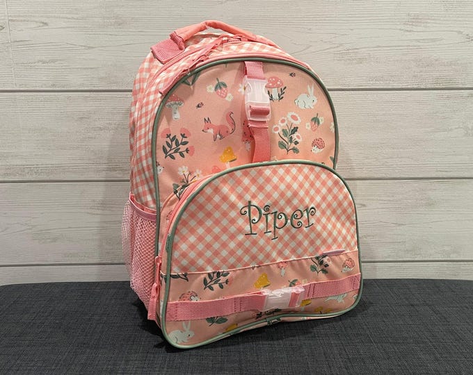 Embroidered Kids Backpack: Personalized School Travel Bag