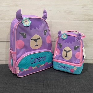 Ensemble sac à dos et déjeuner pour enfants avec broderie personnalisée