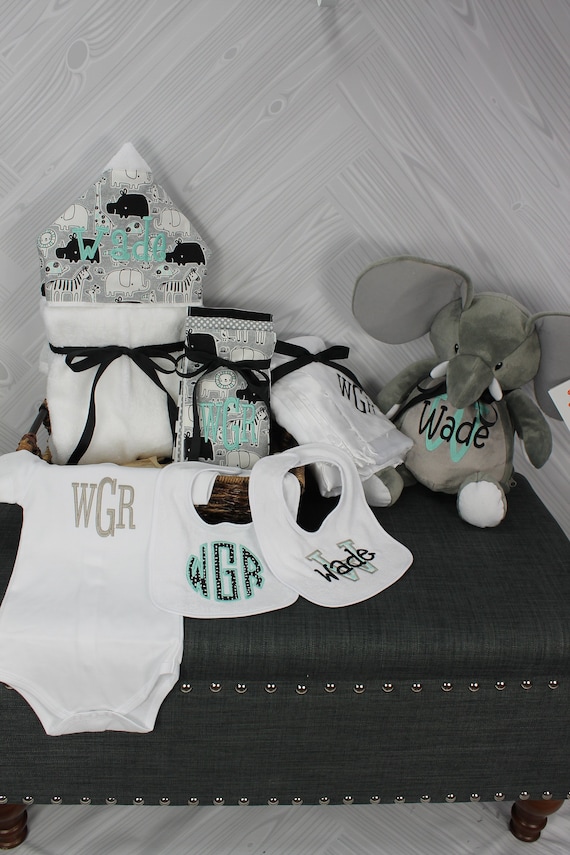 I Want It All Baby Gift Basket, Custom for boy or girl, baby shower gift, new baby present, monogrammed baby gift basket