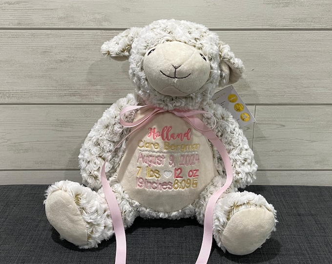 Personalized Stuffed Animal: Embroidered Keepsake Gift