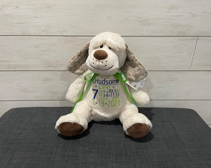 Personalized Stuffed Animal: Embroidered Keepsake Gift