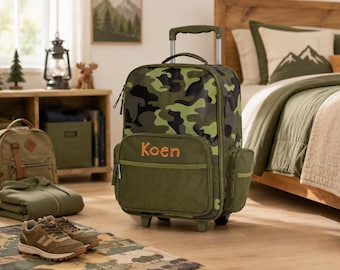 Children's Rolling Luggage: Carry-On Size, Embroidery Personalization