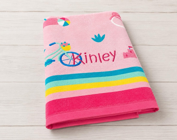 Children's Personalized Beach Towel Embroidery