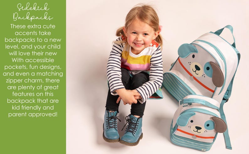 Personalisierter Kinderrucksack: Bestickte Stephen Joseph Schultasche Bild 15
