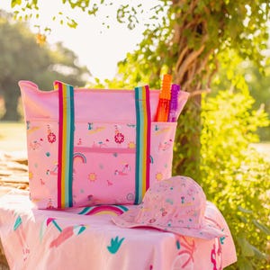 Children's Beach Tote with Embroidery Personalization image 10