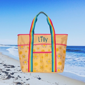 Children's Beach Tote with Embroidery Personalization image 9