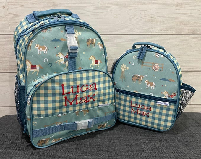 Children's Backpack and Lunchbox: Embroidery Personalization