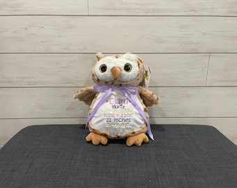 Personalized Stuffed Animal: Embroidered Keepsake Gift
