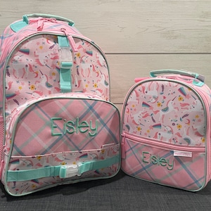 Ensemble sac à dos et boîte à lunch pour enfants Stephen Joseph avec broderie personnalisée