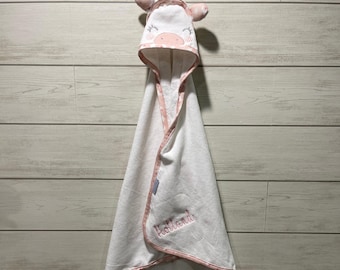Personalized Baby Hooded Towel Set with Bath Mitt - Customizable for Your Little One