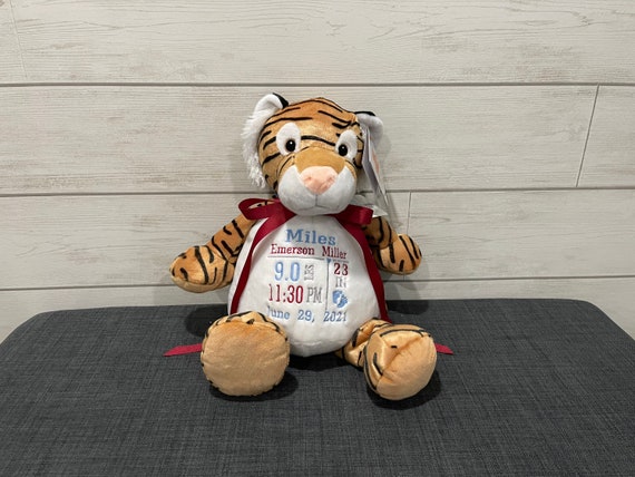 Personalized Stuffed Animal - Perfect Gift for Baby Showers Baptisms Adoptions Birthdays - Unique and One-of-a-kind Keepsake