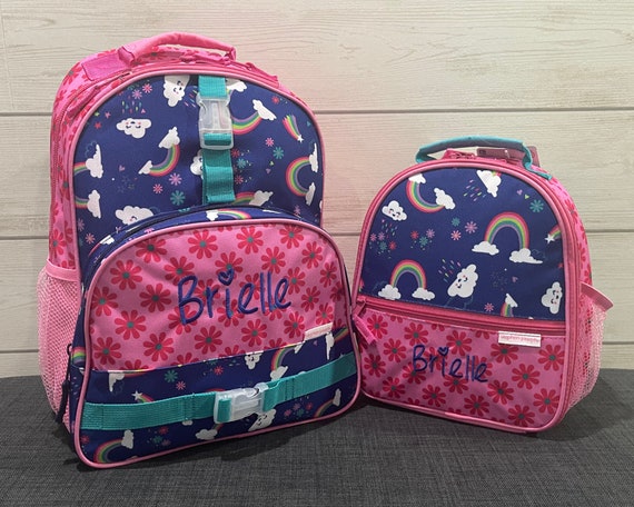 Children's All Over Print Backpack and Lunchbox Set Stephen Joseph with Embroidery Personalization