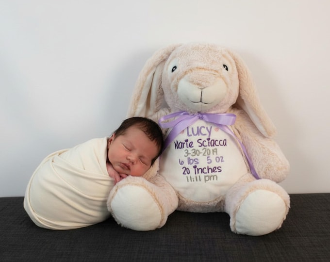 Personalized Stuffed Animal: Embroidered Keepsake Gift