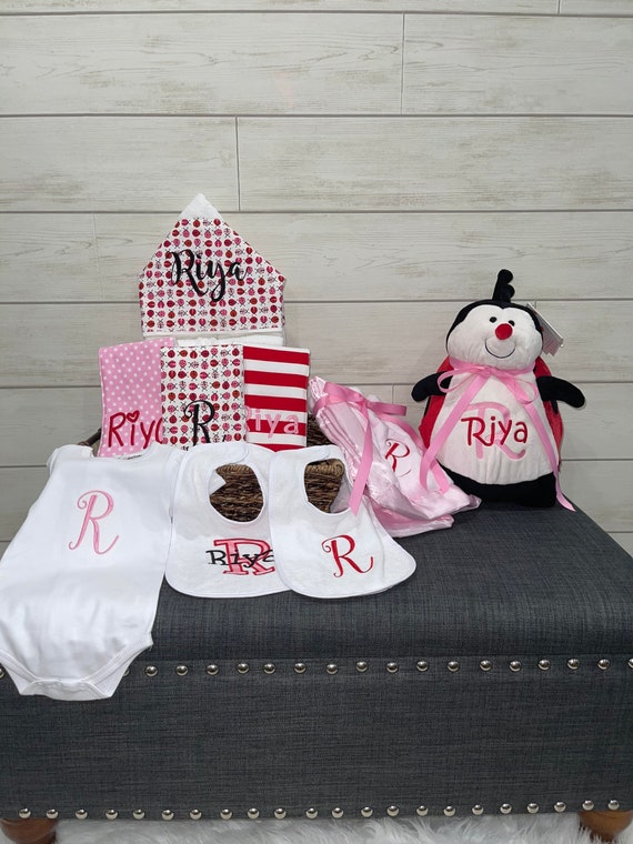 I Want It All Baby Gift Basket, Custom for boy or girl, baby shower gift, new baby present, monogrammed baby gift basket